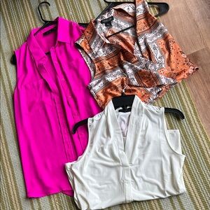 Rachel Zoe Women's Blouses - Vibrant Pink, Patterned Orange, Classic White